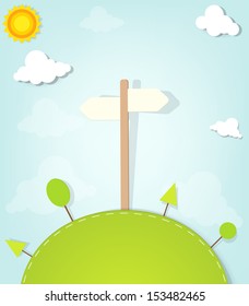 Blank road sign. Vector