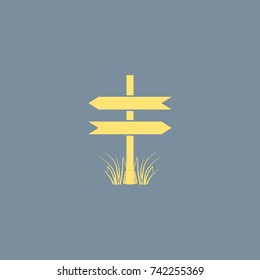 Blank road sign vector icon