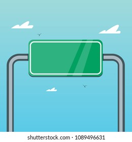 Blank road sign, vector illustration
