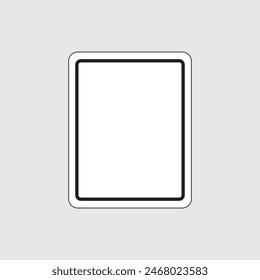 Ilustración vectorial de señal de carretera en blanco