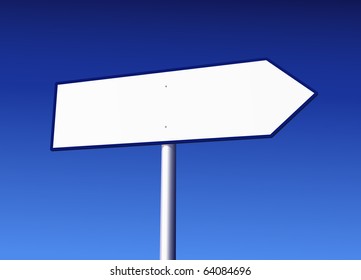 Blank Road Sign Vector Illustration