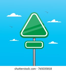 Blank Road Sign, vector illustration
