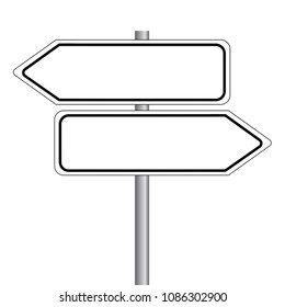 Blank road signs. Eps10 Vector.