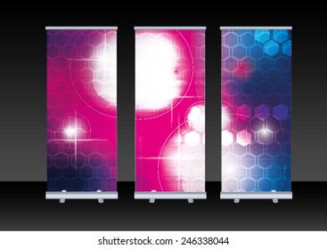 blank roll up banner display
