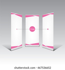 Blank Roll Up Banner Template with  Elements