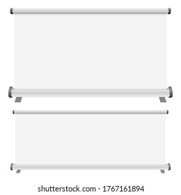 Blank roll up banner vector design illustration isolated on white background