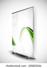 Blank roll up display with stand banner for your business or design work. EPS 10.
