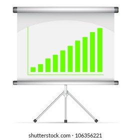 Blank roll up poster with green graph