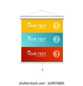 Blank roll up posters. 1,2,3 concept