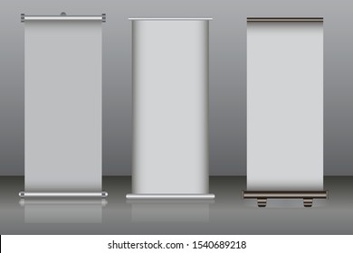 Affichage de la bannière de roulage vide, isolé avec chemin de détourage. Image vectorielle.