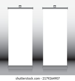 Banners en blanco para el despliegue Plantilla de diseño de la recogida 