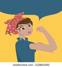 Blank Rosie the Riveter Poster