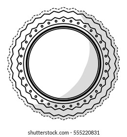 blank round emblem icon image vector illustration design 
