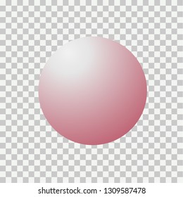 Blank round sphere ball of red. Modern abstract vector sign .