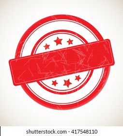 Blank rubber stamp on white background. Vector art.