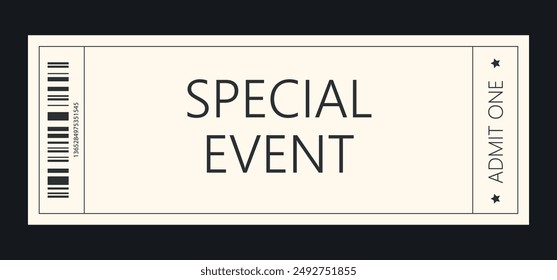 blank sale coupon template. vector layout of promotion ticket for any events. modern linear design. editable stroke