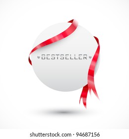 Blank sale tag. Circle paper