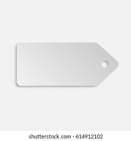 Blank sale tag isolated on white background.