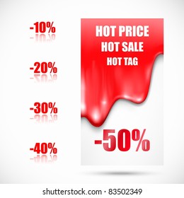 Blank sale tag. Vector illustration