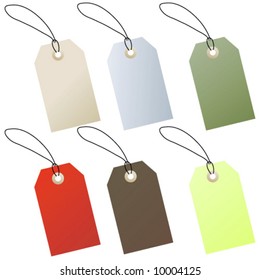 Blank Sale Tags in mutes modern colors