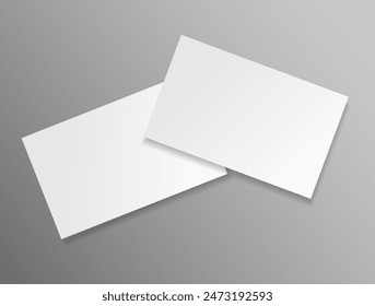 Muestras en blanco para tarjetas de visita. Ilustración vectorial