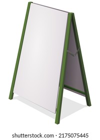 Blank Sandwich Whiteboard Board On White Stock Vector (Royalty Free