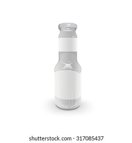 blank sauce bottle isolated on white background