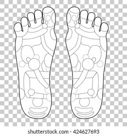 Blank scheme of Acupuncture - Traditional alternative heal 
