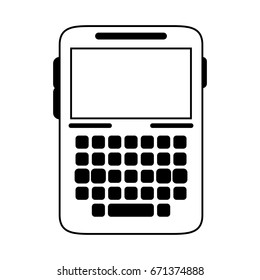 blank screen cellphone with buttons  icon image 