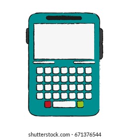 blank screen cellphone with buttons  icon image 