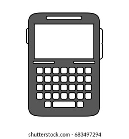 blank screen cellphone with buttons icon image