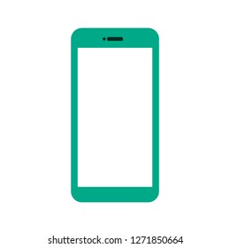 blank screen display smartphone isolated on white background 