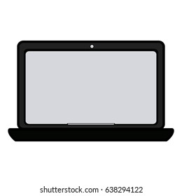 blank screen laptop computer icon image 