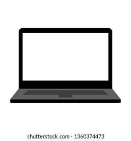 blank screen laptop isolated on white background. vector illustration 