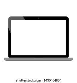 blank screen laptop isolated on white background. vector illustration
