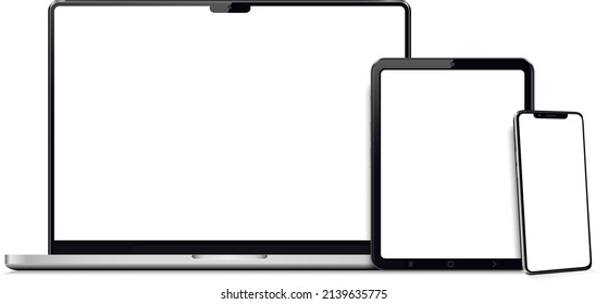 Blank screen laptop, tablet, phone