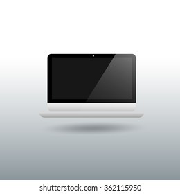blank screen modern laptop display