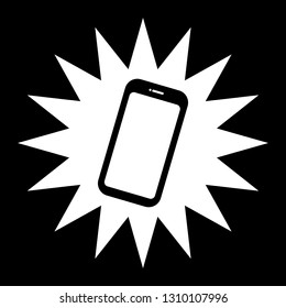 blank screen smartphone icon; vector illustration
