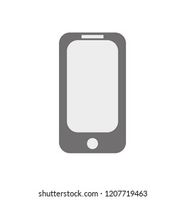 Blank screen smartphone isolated on white background.