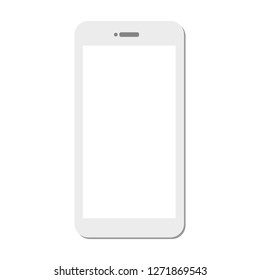 blank screen smartphone isolated on white background