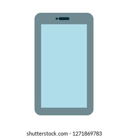 blank screen smartphone isolated on white background