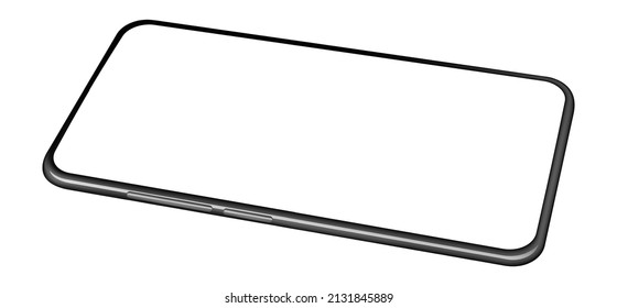 Pantalla en blanco de la burla de un smartphone. Marco de visualización realista