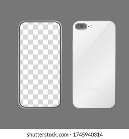 Blank screen smartphone template for banner, ads, mockup, and infographic vector image