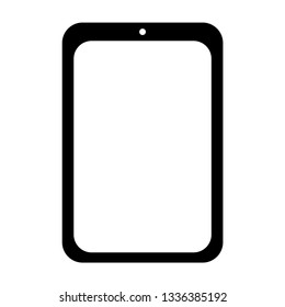blank screen tablet computer isolated on white background. vector illustration.