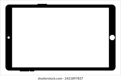 Blank screen tablet frame, Layout of a universal set of devices. UI, tablet mockup for UX for infographics or presentations.