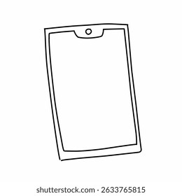Tableta en blanco de la pantalla, Vector del arte de la línea