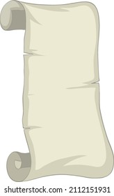 Blank scroll old paper isolated illustration