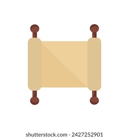 Blank scroll on white background