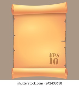 Blank scroll vector art and illustration.