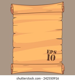 Blank scroll vector art and illustration.